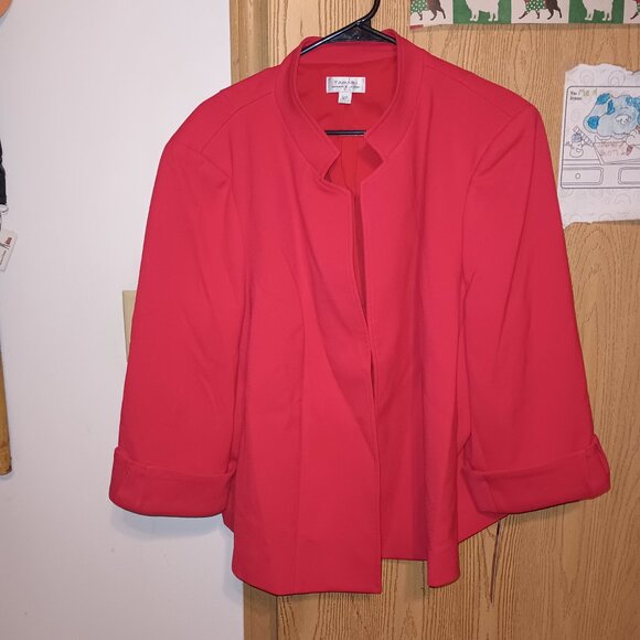 NEW Tahari Arthur S. Levine Women’s Red Jacket Size 22W - Picture 1 of 10